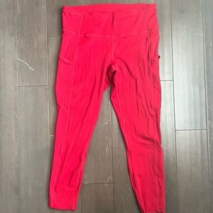 Lululemon Fast & Free Dark Red Leggings